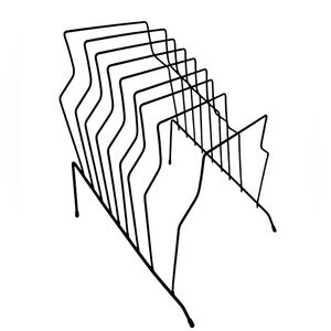 Black Folder/Album Rack Stand with 8 Slots for Storage.  Great Desk Organizer.